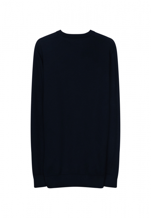 Pulover o-neck bumbac structurat barbati SEIDENSTICKER bleumarin [5]