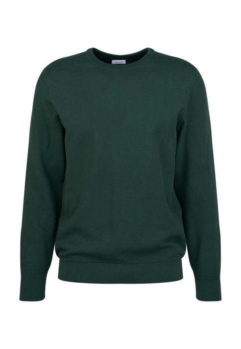 Pulover o-neck bumbac struct 154110/74 verde XL [1]