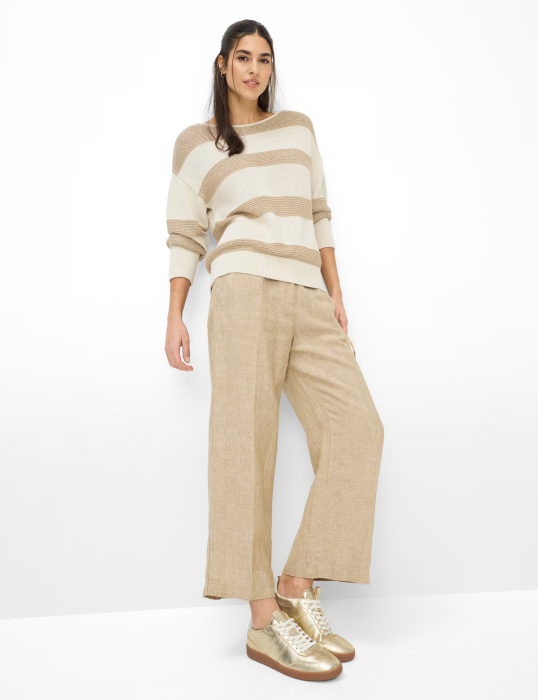 Pulover tricotat guler barca femei BRAX LESLEY crem [4]