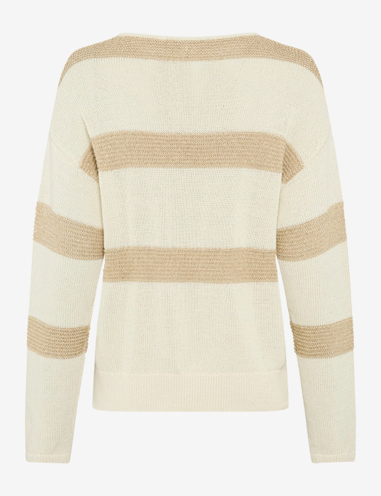 Pulover tricotat guler barca femei BRAX LESLEY crem [5]