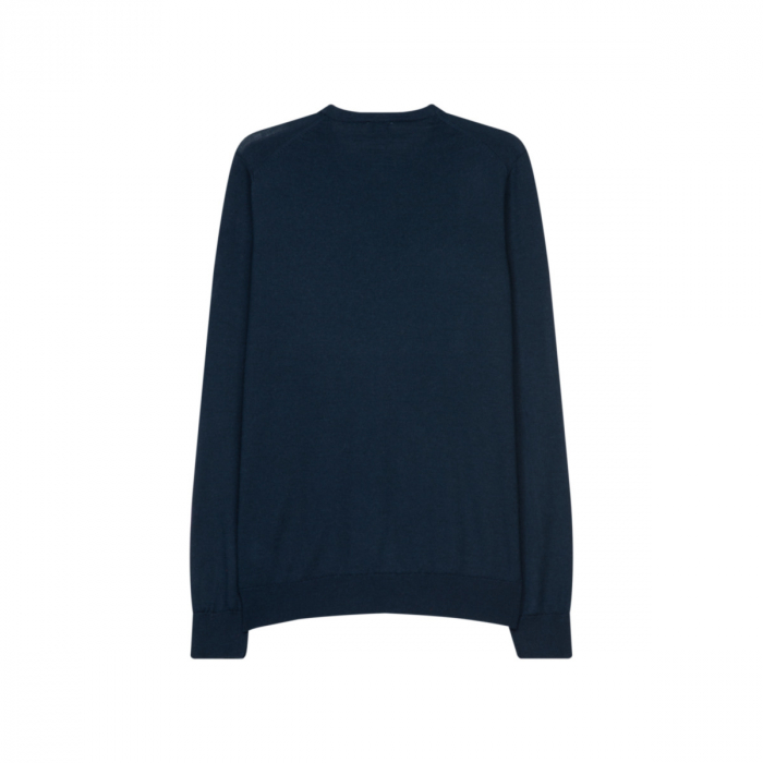 Pulover O-neck merino barbati SEIDENSTICKER Shaped bleumarin [2]
