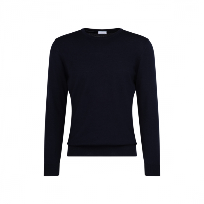 Pulover O-neck merino barbati SEIDENSTICKER Shaped bleumarin [1]