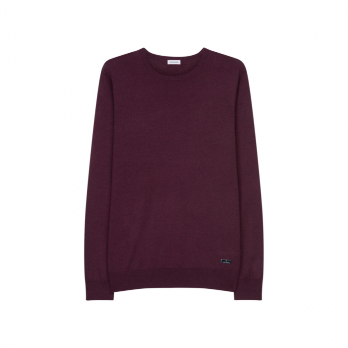 Pulover O-neck merino barbati SEIDENSTICKER Shaped visiniu [1]