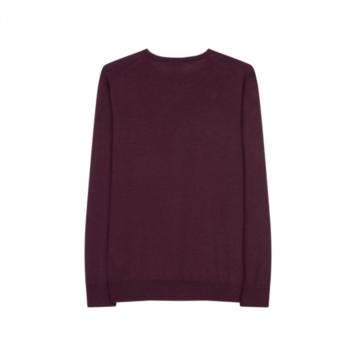 Pulover O-neck merino barbati SEIDENSTICKER Shaped visiniu [2]