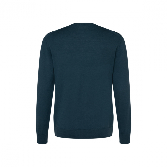 Pulover O-neck merino barbati SEIDENSTICKER Shaped verde [2]