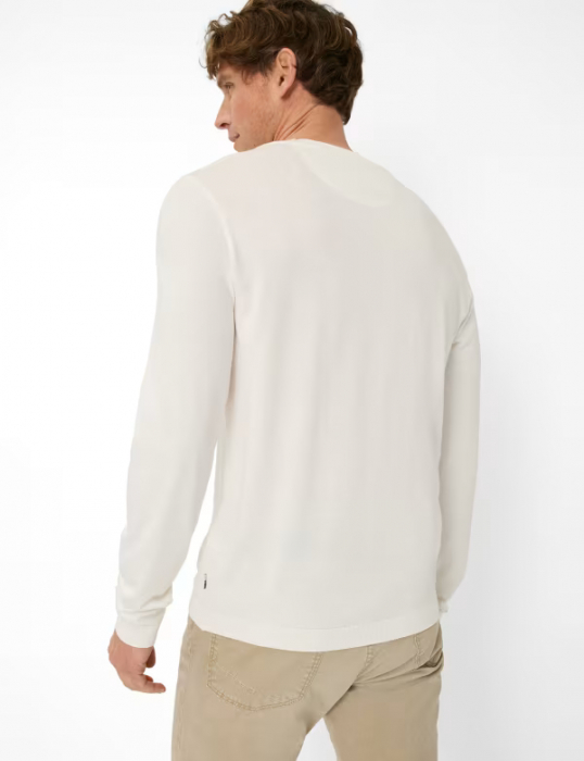 Bluza  O-neck bumbac/modal barbati BRAX TIMON crem [4]