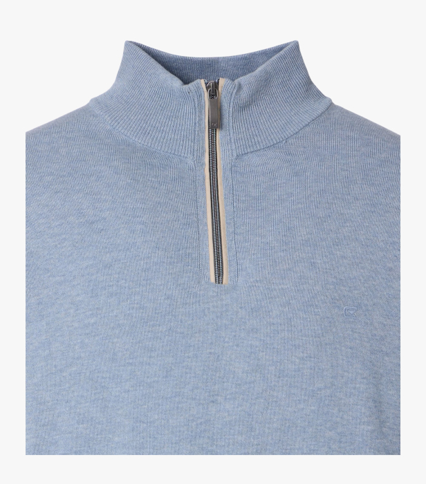 Pulover troyer fermoar 1/3 bumbac barbati CASA MODA 004410 bleu [3]