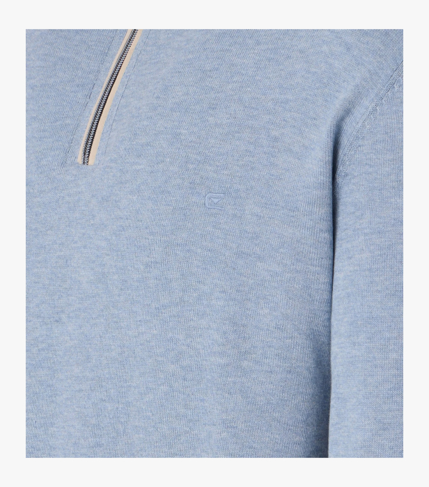 Pulover troyer fermoar 1/3 bumbac barbati CASA MODA 004410 bleu [4]