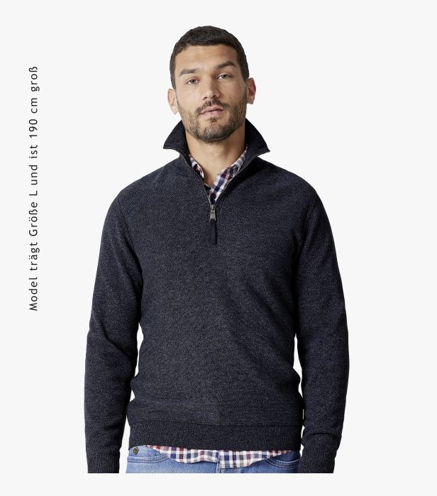 Pulover troyer bumbac barbati CASA MODA bleumarin [3]
