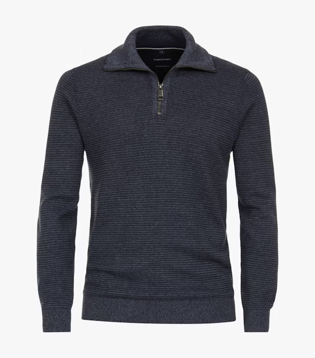 Pulover troyer bumbac barbati CASA MODA structurat bleumarin [1]
