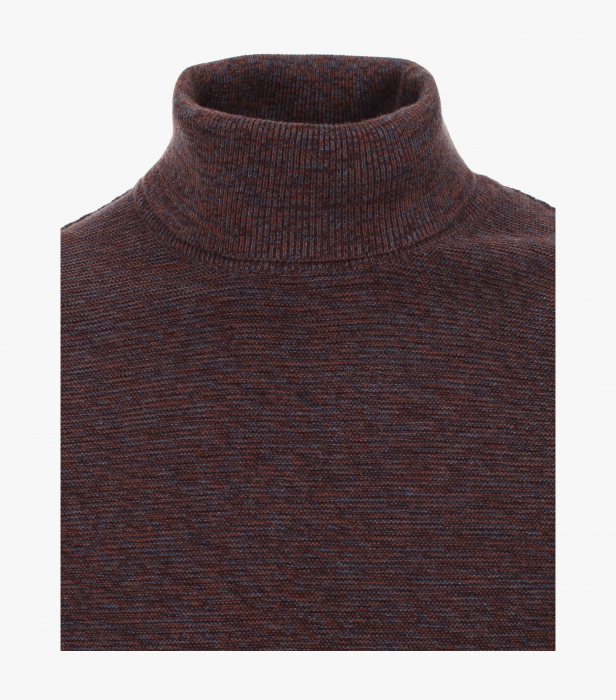 Pulover helanca bumbac/casmir barbati CASA MODA maro melanj [3]