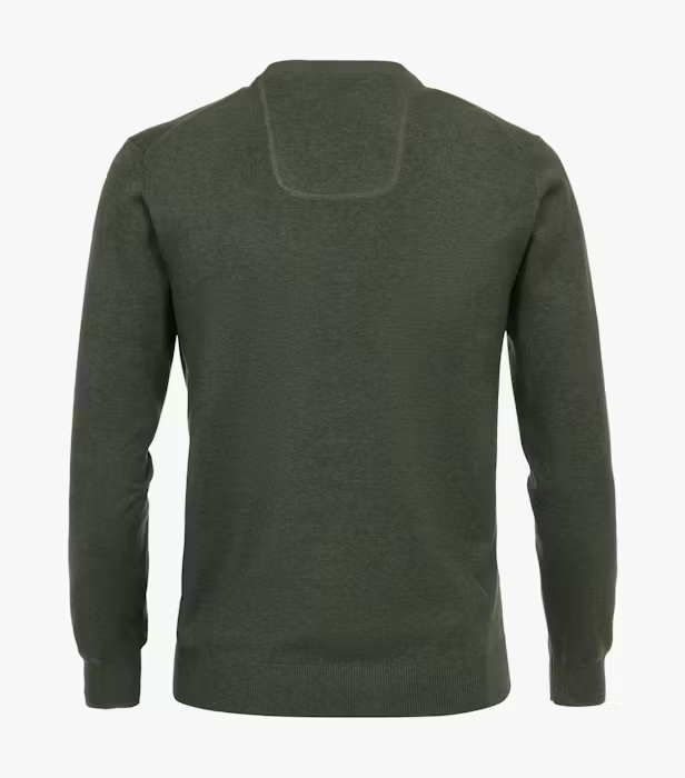 Pulover anchior bumbac Pima barbati CASA MODA 004430 verde inchis [2]