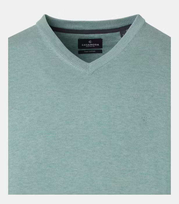 Pulover anchior bumbac Pima barbati CASA MODA 004430 verde deschis [3]