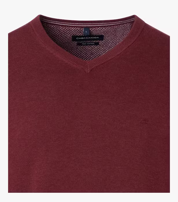 Pulover anchior bumbac Pima barbati CASA MODA 004430 maro roscat [3]