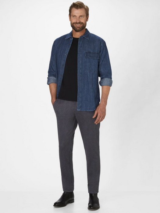 Pantaloni chino jogger barbati REDPOINT Colwood antracit caroiat [3]