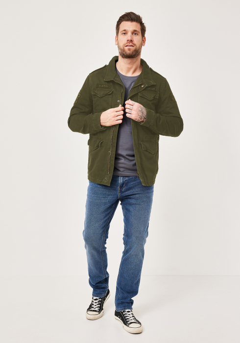 Jacheta bumbac stil militar barbati REDPOINT Burton kaki [3]