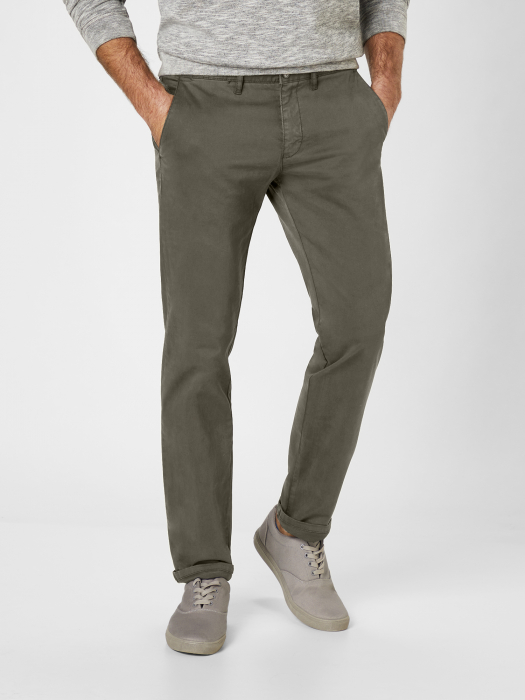 Pantaloni chino bumbac Slim barbati REDPOINT Jasper oliv [2]