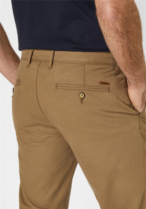 Pantaloni chino bumbac Slim barbati REDPOINT Jasper camel [6]