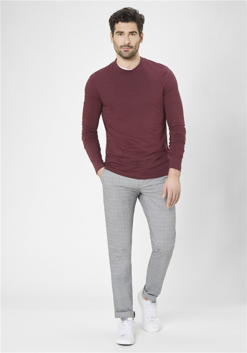 Pantaloni chino subtiri barbati REDPOINT Jasper Slim gri [7]