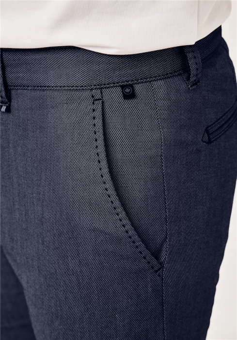 Pantaloni chino bumbac barbati REDPOINT Jasper Slim bleumarin [6]