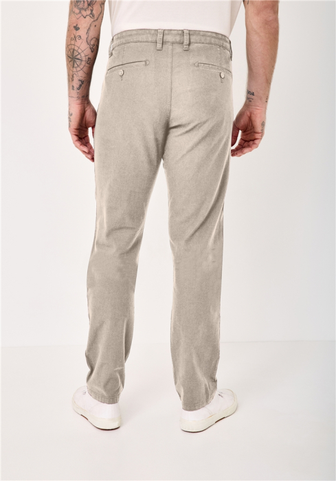 Pantaloni chino bumbac/in barbati REDPOINT Jasper bej [3]