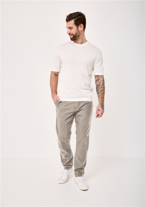 Pantaloni chino bumbac/in barbati REDPOINT Jasper bej [4]