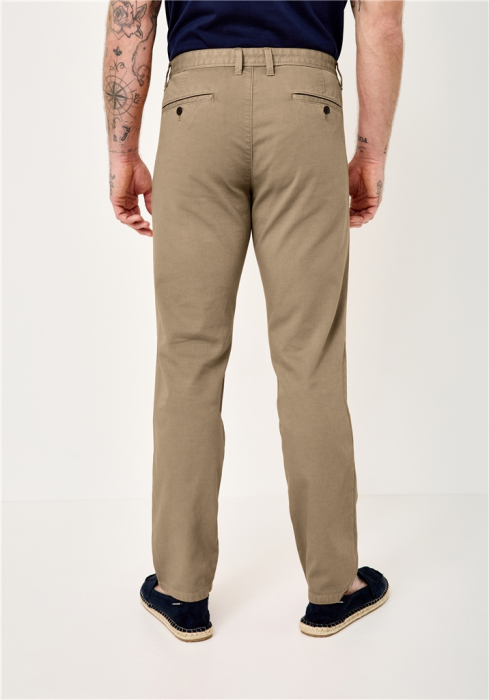Pantaloni chino subtiri barbati REDPOINT Jasper Slim camel [3]