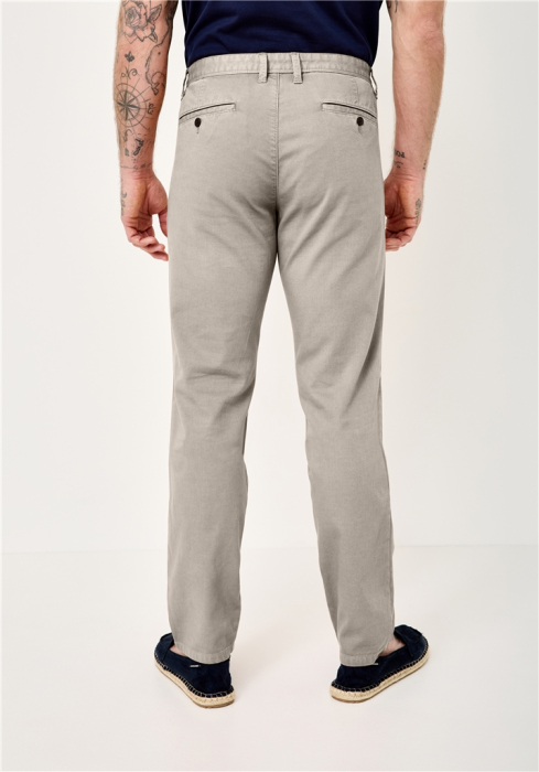 Pantaloni chino subtiri barbati REDPOINT Jasper Slim bej [3]