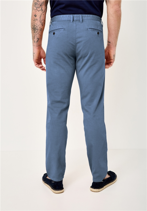 Pantaloni chino subtiri barbati REDPOINT Jasper Slim albastru deschis [3]