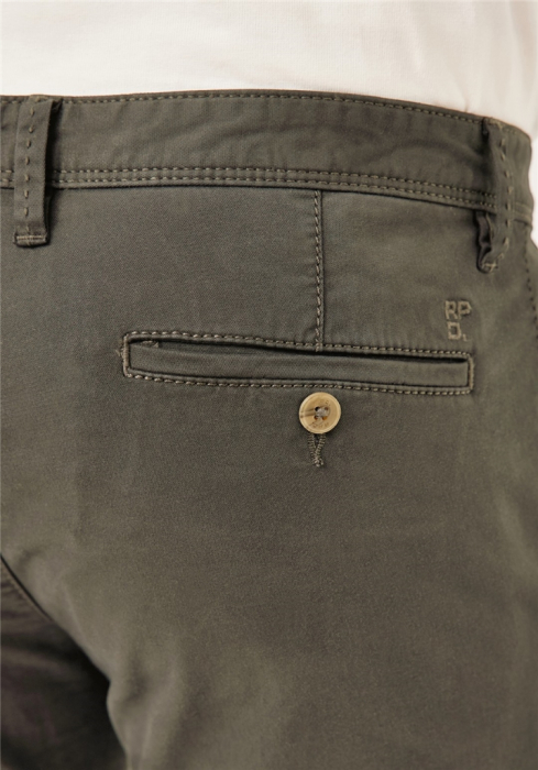 Pantaloni chino bumbac barbati REDPOINT Modern Jasper oliv [7]