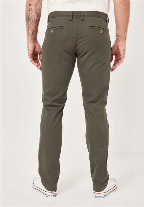 Pantaloni chino bumbac barbati REDPOINT Modern Jasper oliv [5]