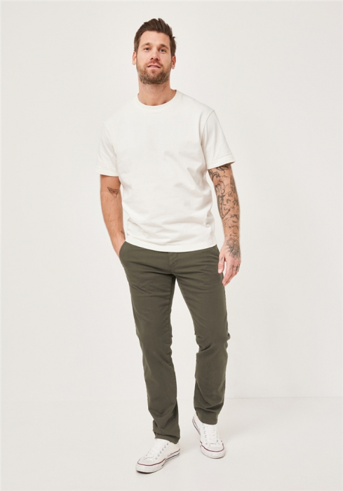 Pantaloni chino bumbac barbati REDPOINT Modern Jasper oliv [3]