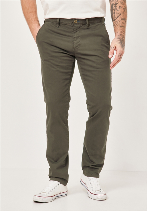 Pantaloni chino bumbac barbati REDPOINT Modern Jasper oliv [4]