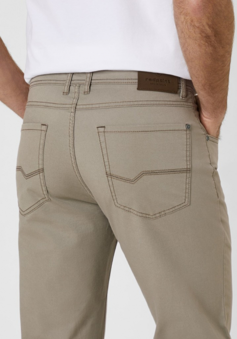 Pantaloni subtiri bumbac 5 buzunare barbati REDPOINT Milton bej [5]