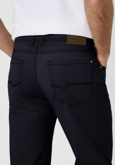 Pantaloni subtiri bumbac 5 buzunare barbati REDPOINT Milton bleumarin [5]