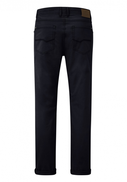 Pantaloni subtiri bumbac 5 buzunare barbati REDPOINT Milton bleumarin [7]