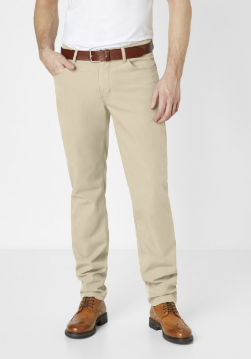 Pantaloni 5 buzunare bumbac barbati REDPOINT Milton Modern bej [3]
