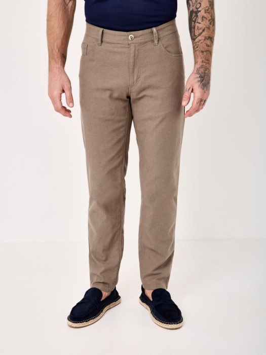 Pantaloni bumbac/in 5 buzunare barbati REDPOINT Milton bej [3]