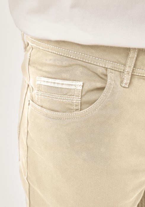 Pantaloni subtiri 5buzunare bumbac barbati REDPOINT Milton Modern bej [6]