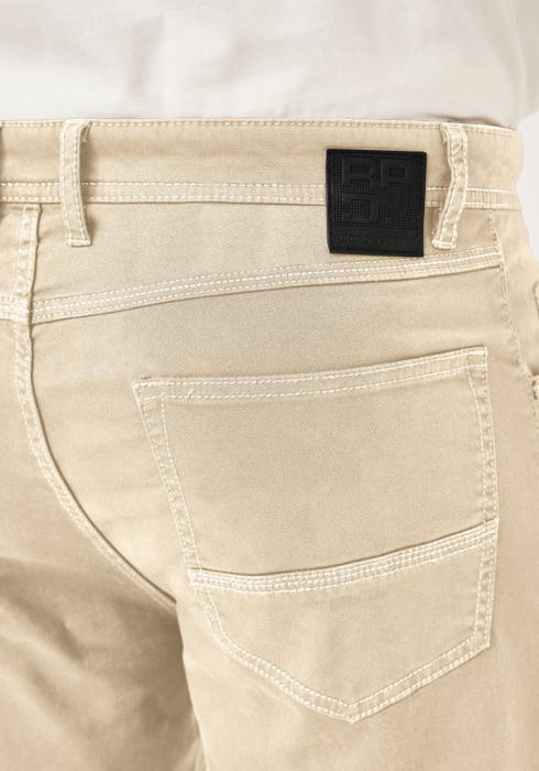 Pantaloni subtiri 5buzunare bumbac barbati REDPOINT Milton Modern bej [7]