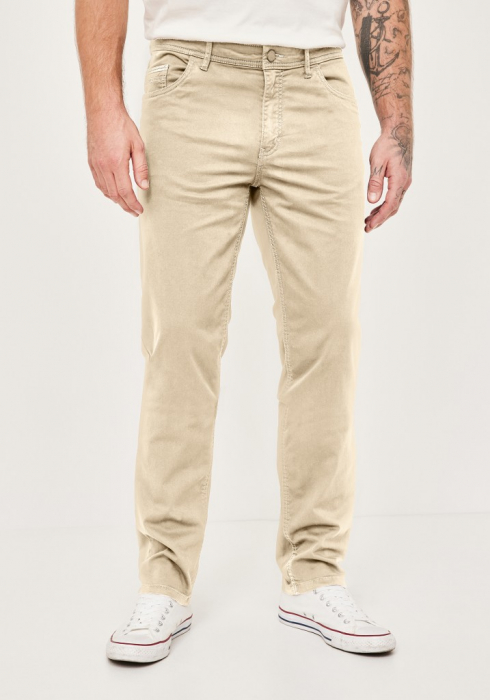 Pantaloni subtiri 5buzunare bumbac barbati REDPOINT Milton Modern bej [3]