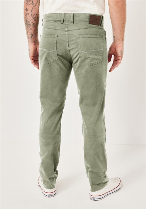 Pantaloni 5buzunare bumbac barbati REDPOINT Montreal Modern oliv [5]