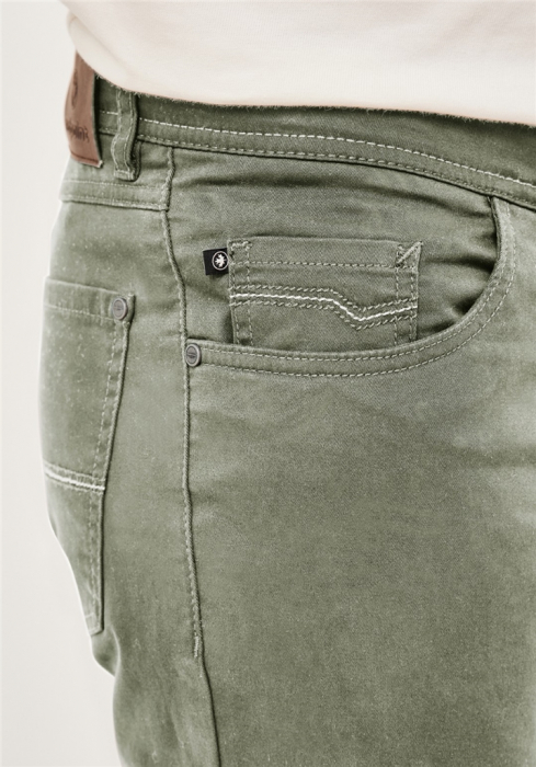 Pantaloni 5buzunare bumbac barbati REDPOINT Montreal Modern oliv [6]