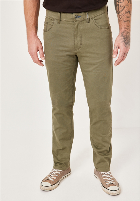 Pantaloni 5buzunare bumbac barbati REDPOINT Montreal Modern oliv [4]