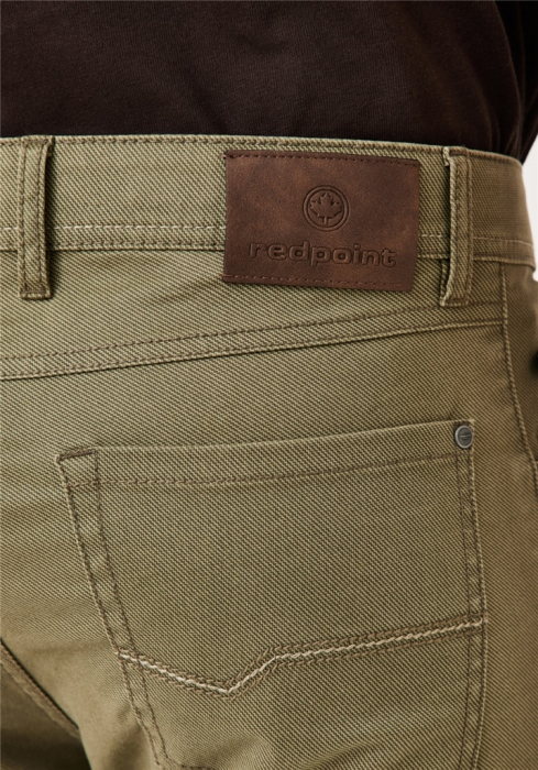 Pantaloni 5buzunare bumbac barbati REDPOINT Montreal Modern oliv [7]