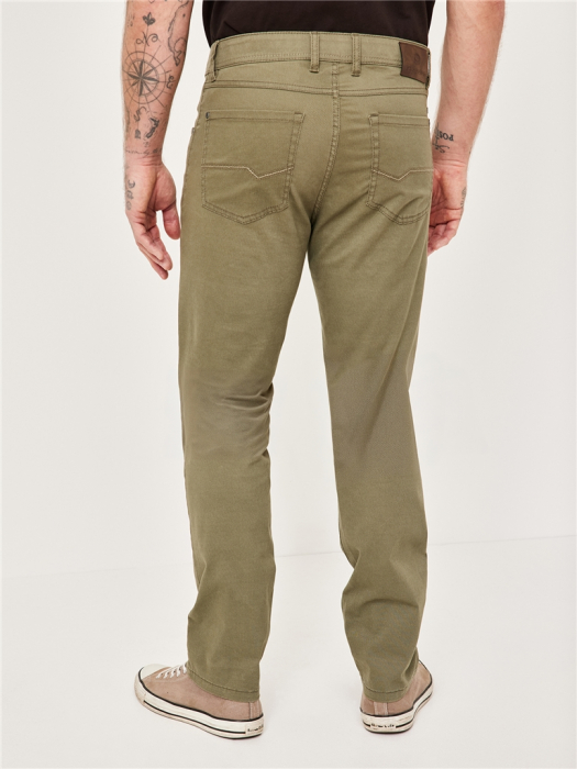 Pantaloni 5buzunare bumbac barbati REDPOINT Montreal Modern oliv [5]