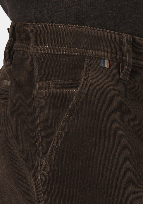 Pantaloni catifea velur bumbac REDPOINT Odessa maro [6]