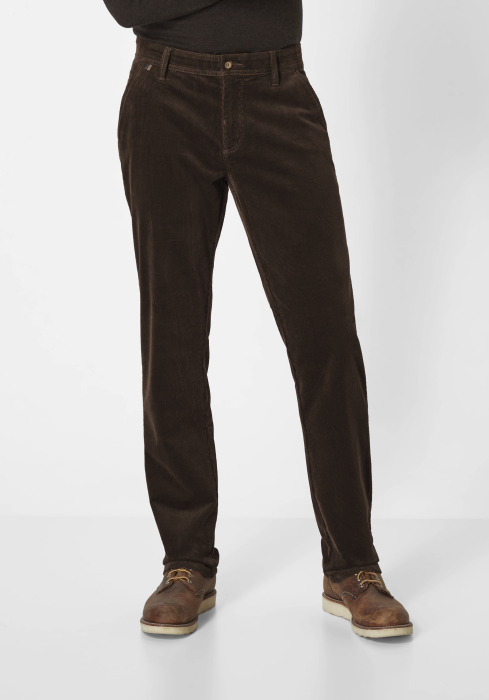 Pantaloni catifea velur bumbac REDPOINT Odessa maro [3]