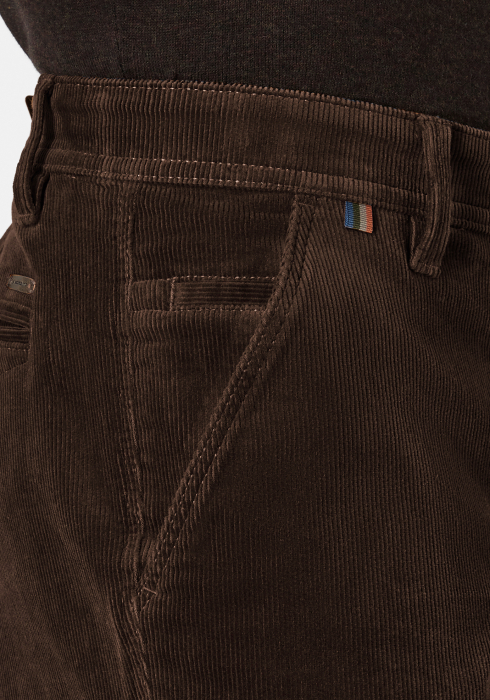 Pantaloni catifea velur bumbac REDPOINT Odessa maro [5]