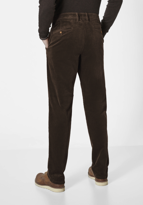 Pantaloni catifea velur bumbac REDPOINT Odessa maro [4]